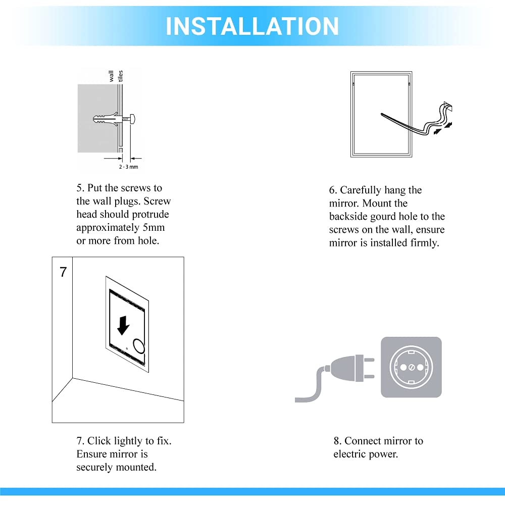 Rounded LED Touch Sensor Mirror For Washroom 004 Rounded LED Touch Sensor Mirror For Washroom 004